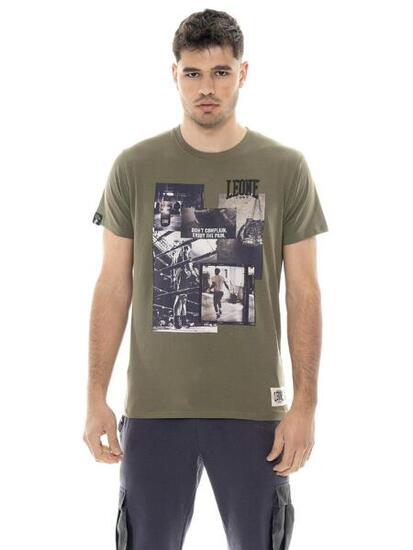 T-shirt homme en coton à manches courtes avec imprimé Leone 1947 Graphics