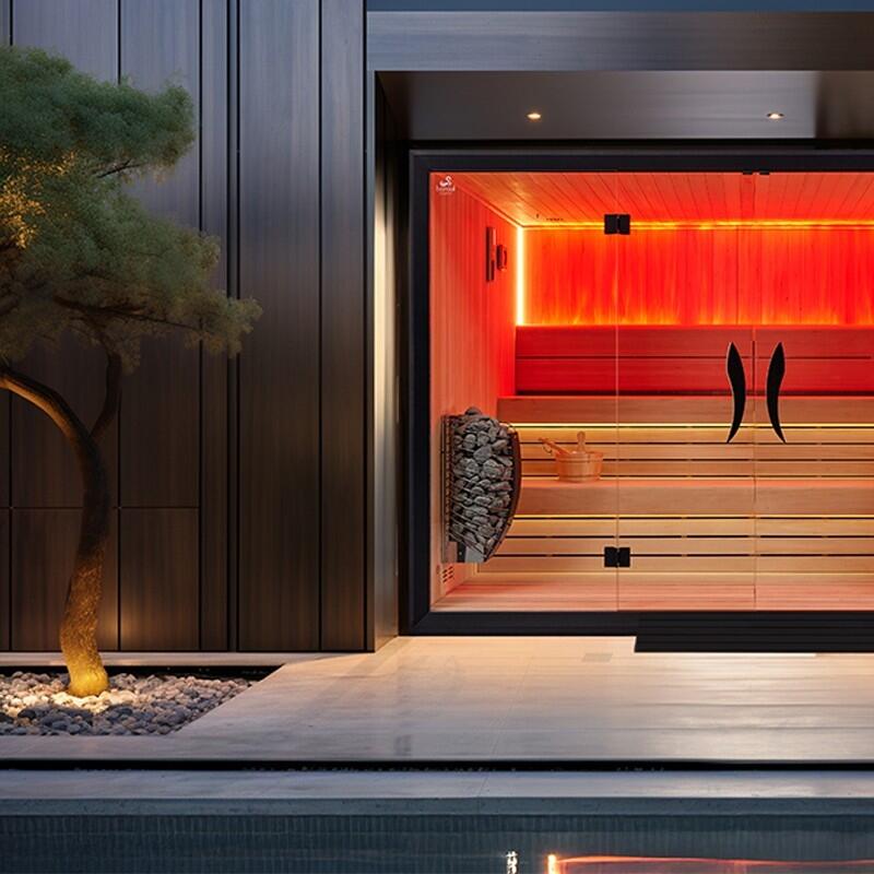 Sauna traditionnel Boreal® CELEST PRO 300 - 8 places - 300x200x210 cm 6/7