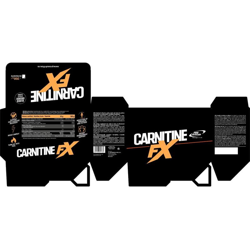 Formulă Efervescentă Pentru Slăbit, Carnitine FX, 20 Plicuri X 10g