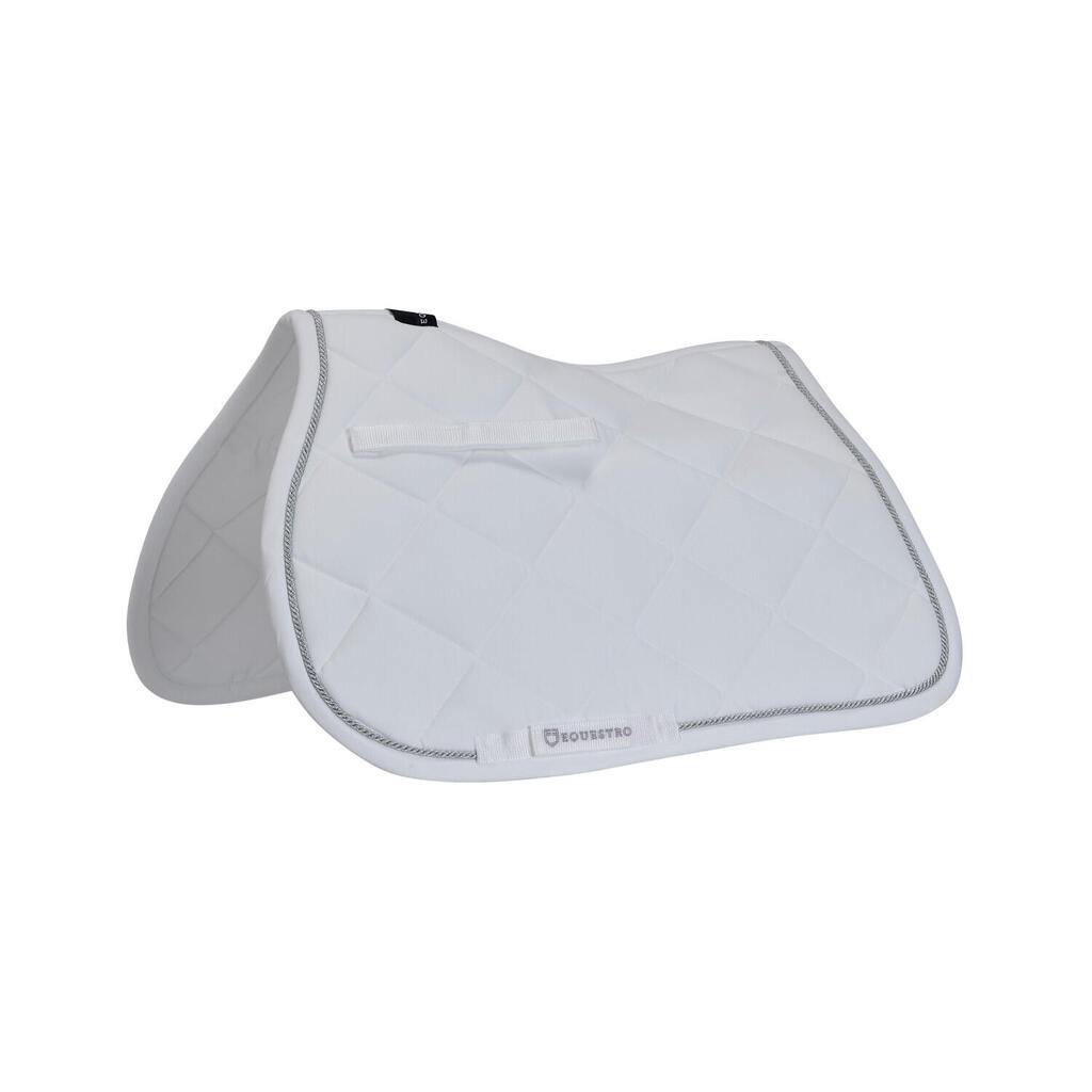 Jumping saddle pad in cotton with trimming