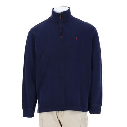 Reconditionné - Pull Homme col camionneur Marine - Très Bon État