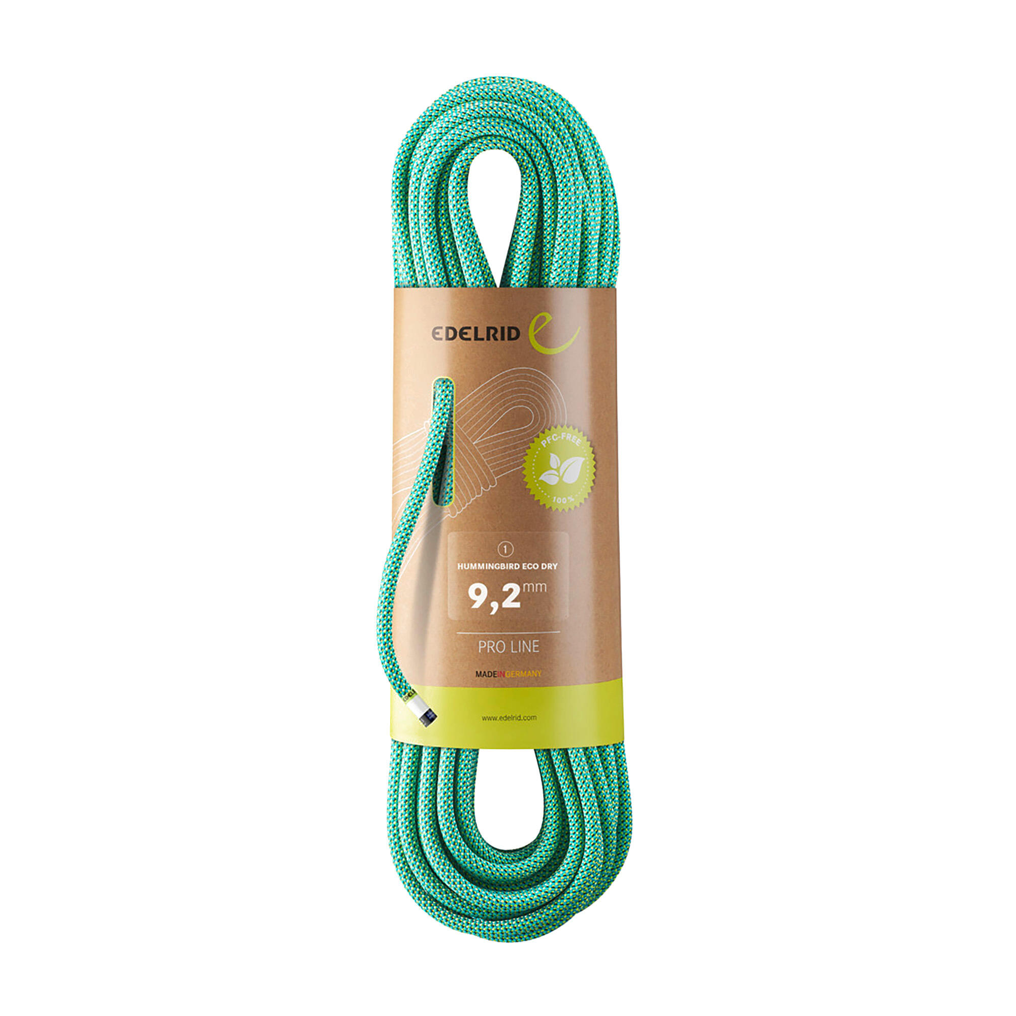 Lina dynamiczna Hummingbird Eco Dry 9,2mm 60m - Icemint - Citrus 2/2