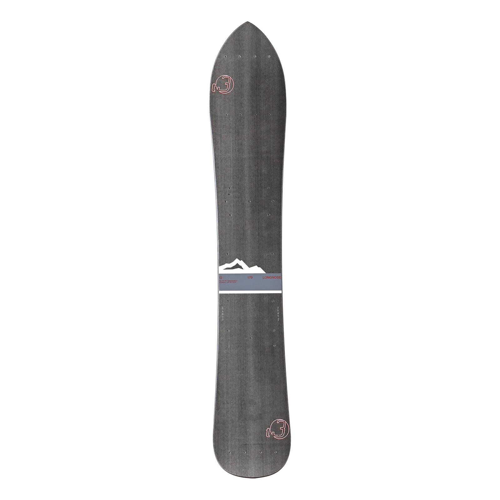 T3 Snowboard Powdergun zum Selbstbauen Longnose 179cm Grau - Für Bastler 2/3