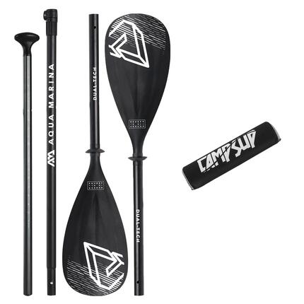 Wiosło Sup 2w1 Dual-Tech Czarne Aqua Marina + Bojka Czarna CAMPSUP