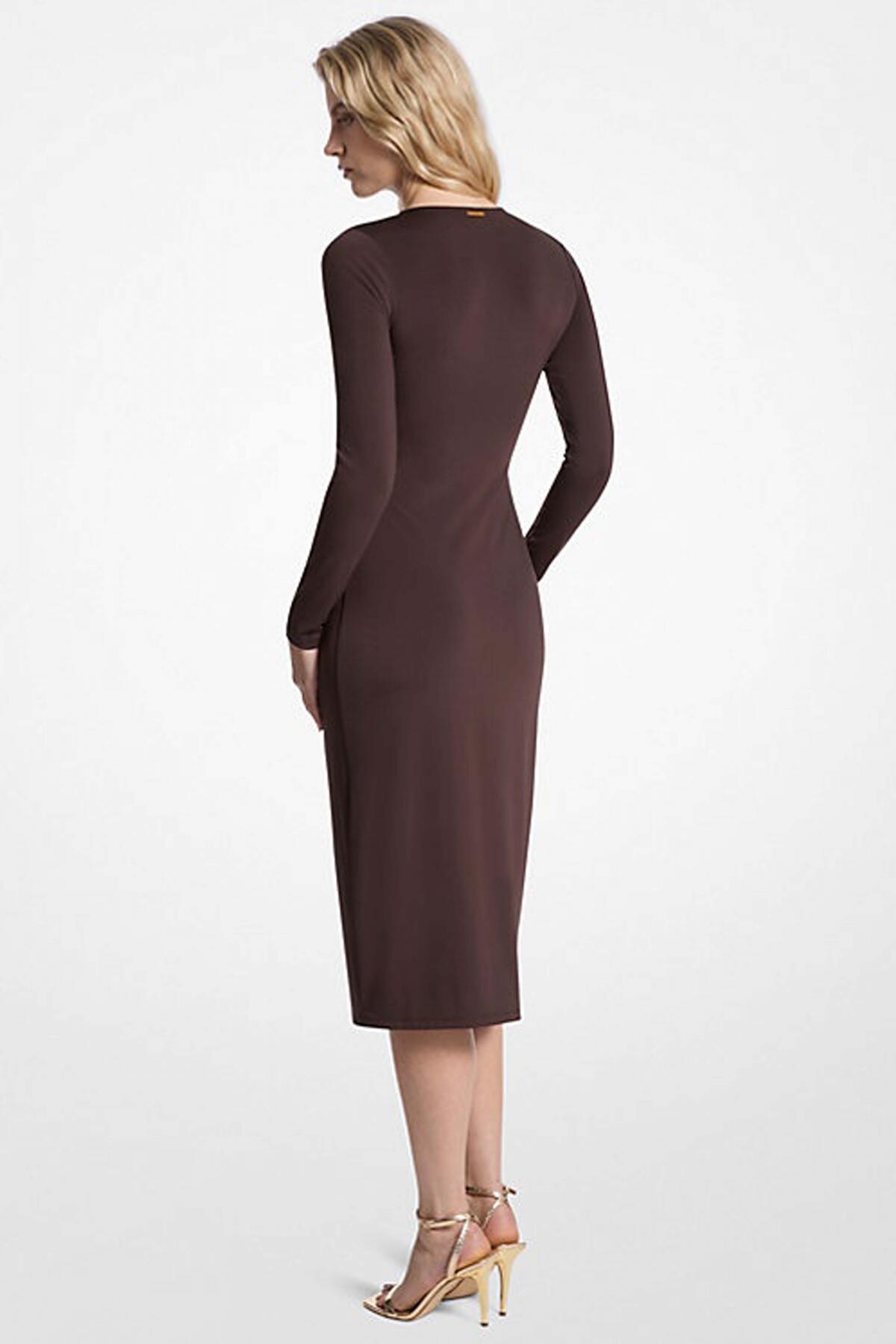 Vestidos Mujer Michael Kors Zip Ls Cf Ruch Midi Drs 5/5