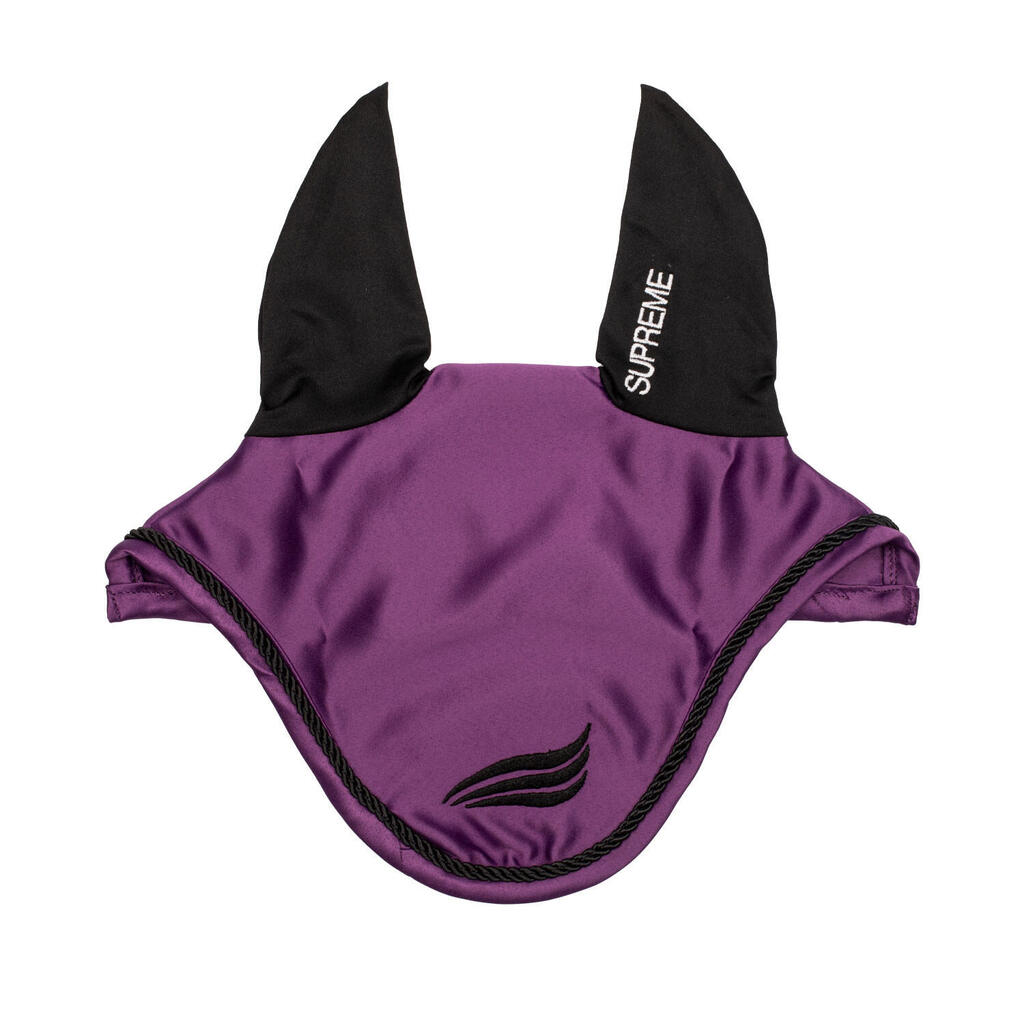 Satin bonnet with elasticated ears