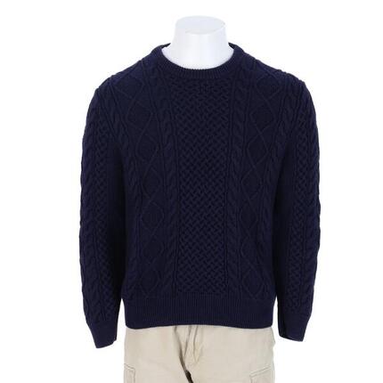 Reconditionné - Pull Homme Cable Knit Marine - Excellent