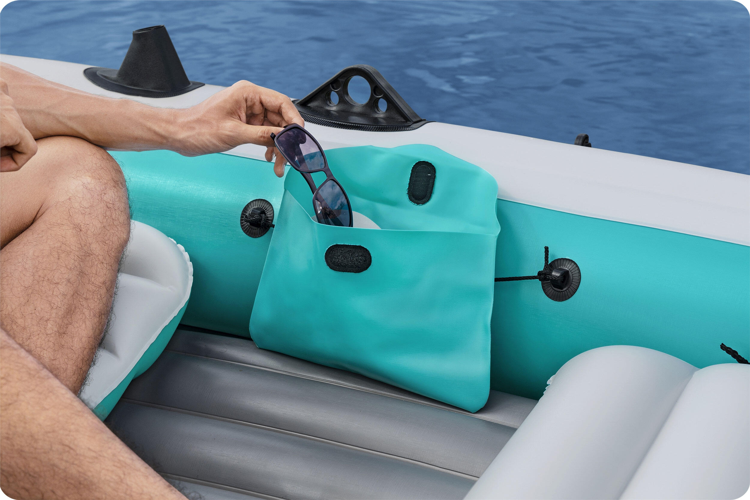 Bateau gonflable pêche en bateau - Ad Venture Elite X5 blanc 5/7