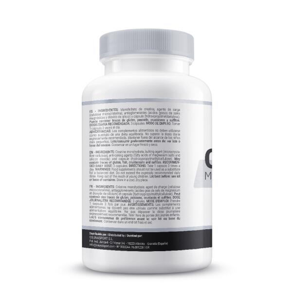 Monohydrat kreatyny (Creapure®) – 120 kapsułek roślinnych MASMUSCULO
