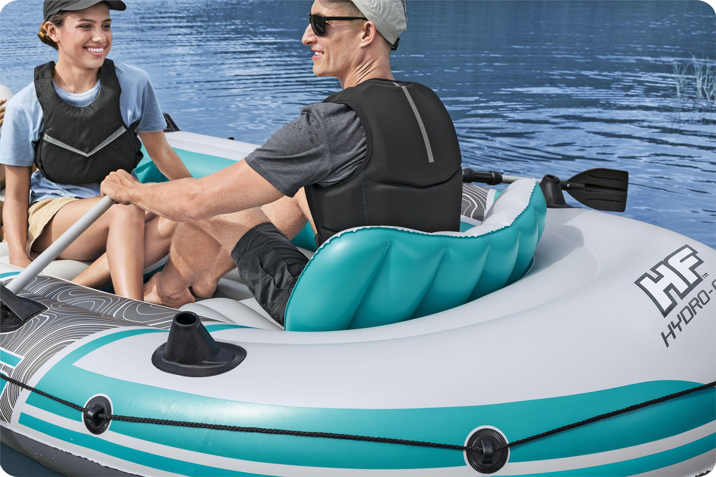 Bateau gonflable pêche en bateau - Ad Venture Elite X5 blanc 6/7