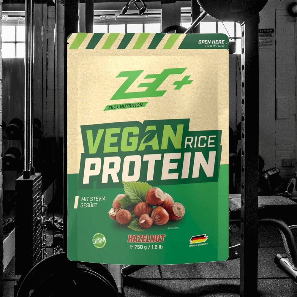Zec+ Vegan Rice Protein (750g) Hazelnut - Protéines - Protéines végétaliennes 2/3