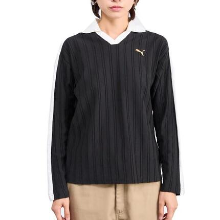 T-shirt Puma Model Relaxed Long Sleeve Pol Kleur Zwart
