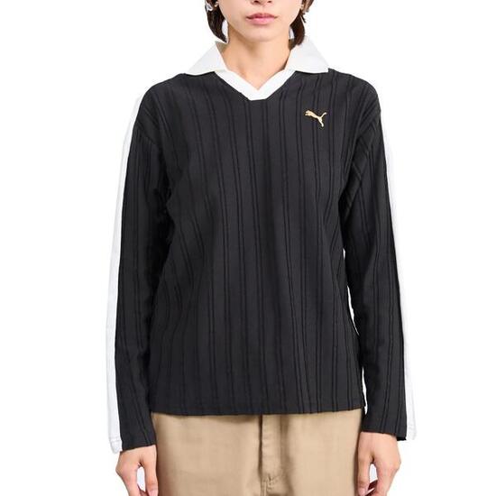 T-shirt Puma Model Relaxed Long Sleeve Pol Kleur Zwart