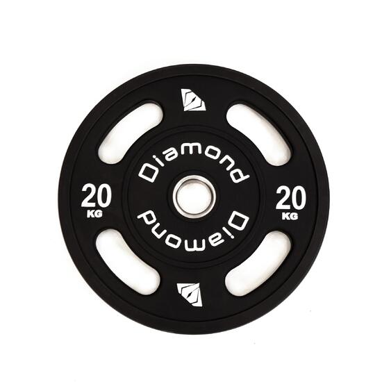Diamond【Disco Olimpico Multipresa Professionale TPU 4 Maniglie】Pesi Gommati