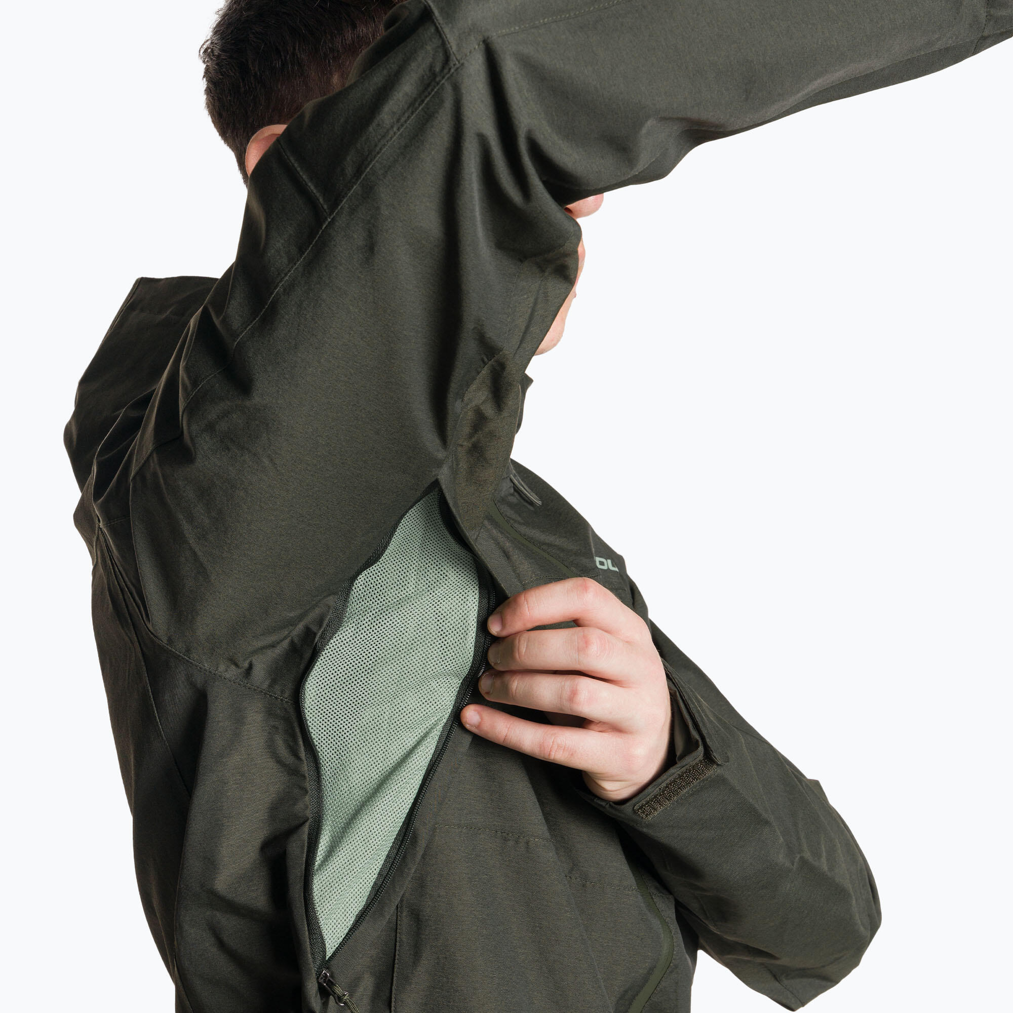 Herren Hardshell-Kapuzenjacke Mit Sturmlasche Hinter Dem Frontreißverschluss 6/7