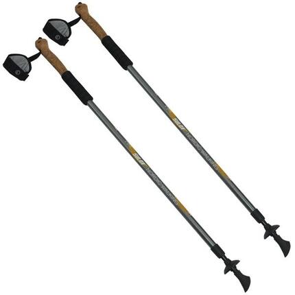 Bâtons Nordic Walking Rulyt aluminium réglables 90-150 cm gris