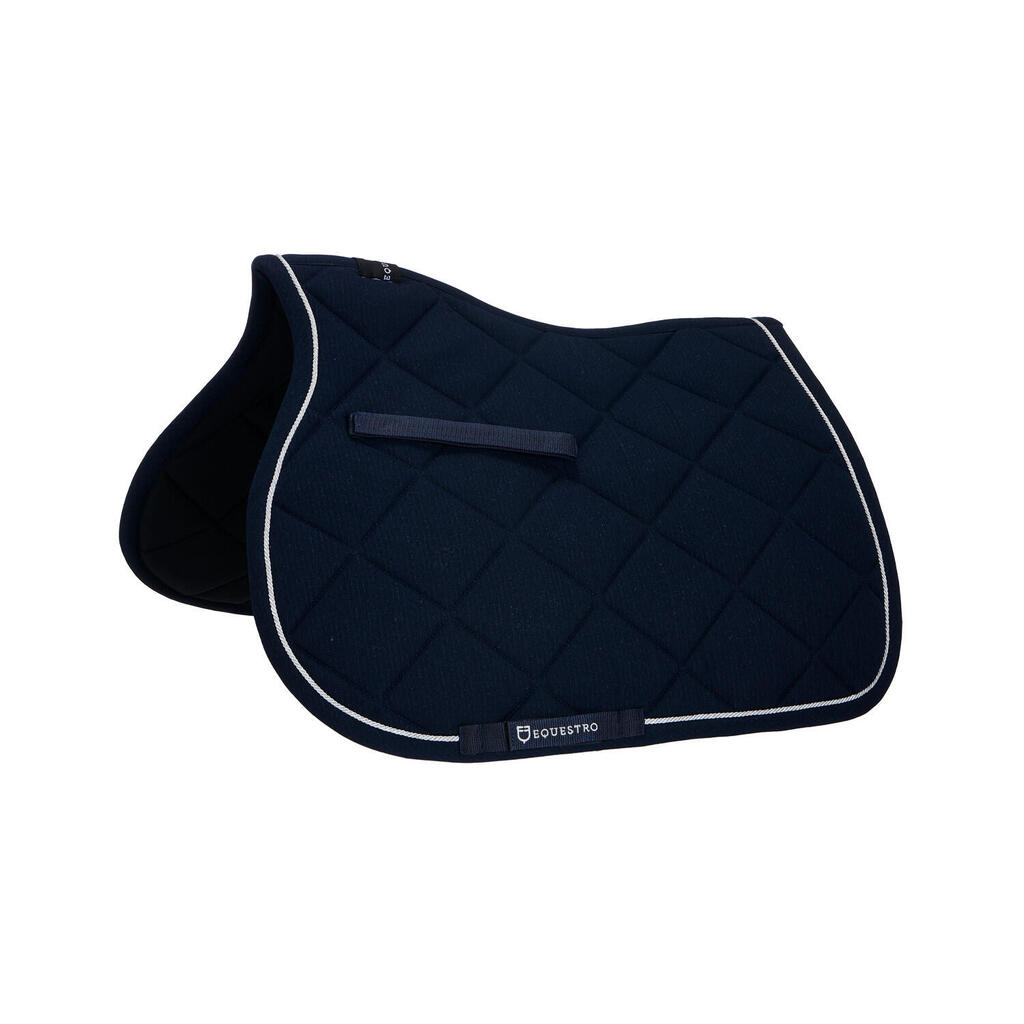 Jumping saddle pad in cotton with trimming