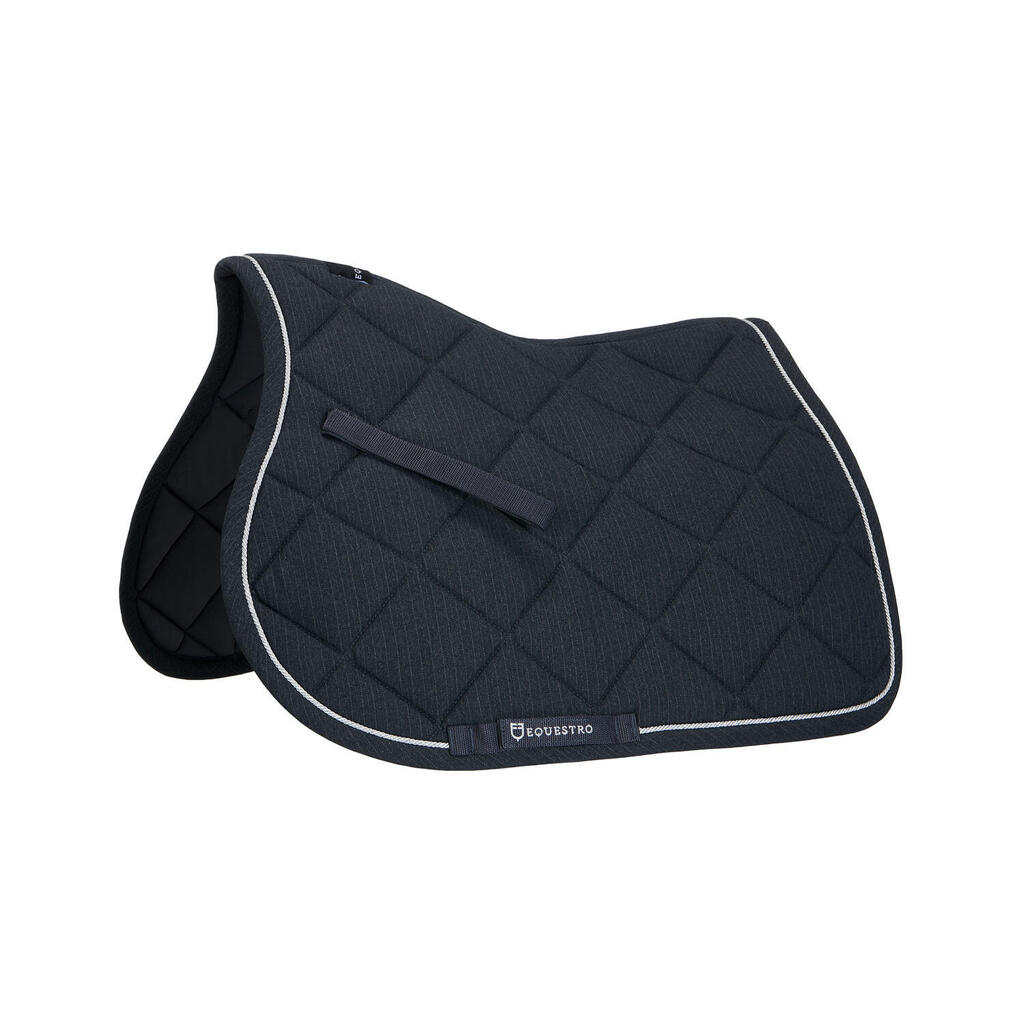 Jumping saddle pad in cotton with trimming