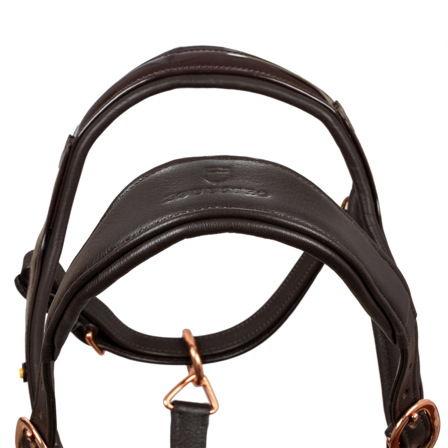 Cavezza cuoio lucido fibbie rose gold 6/6