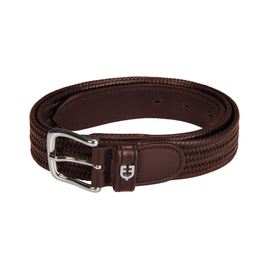 Elasticated leather belt