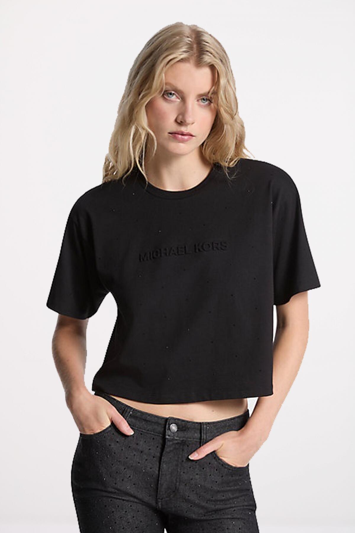 Camisetas Mujer Michael Kors Mk Rhnstone T 3/4