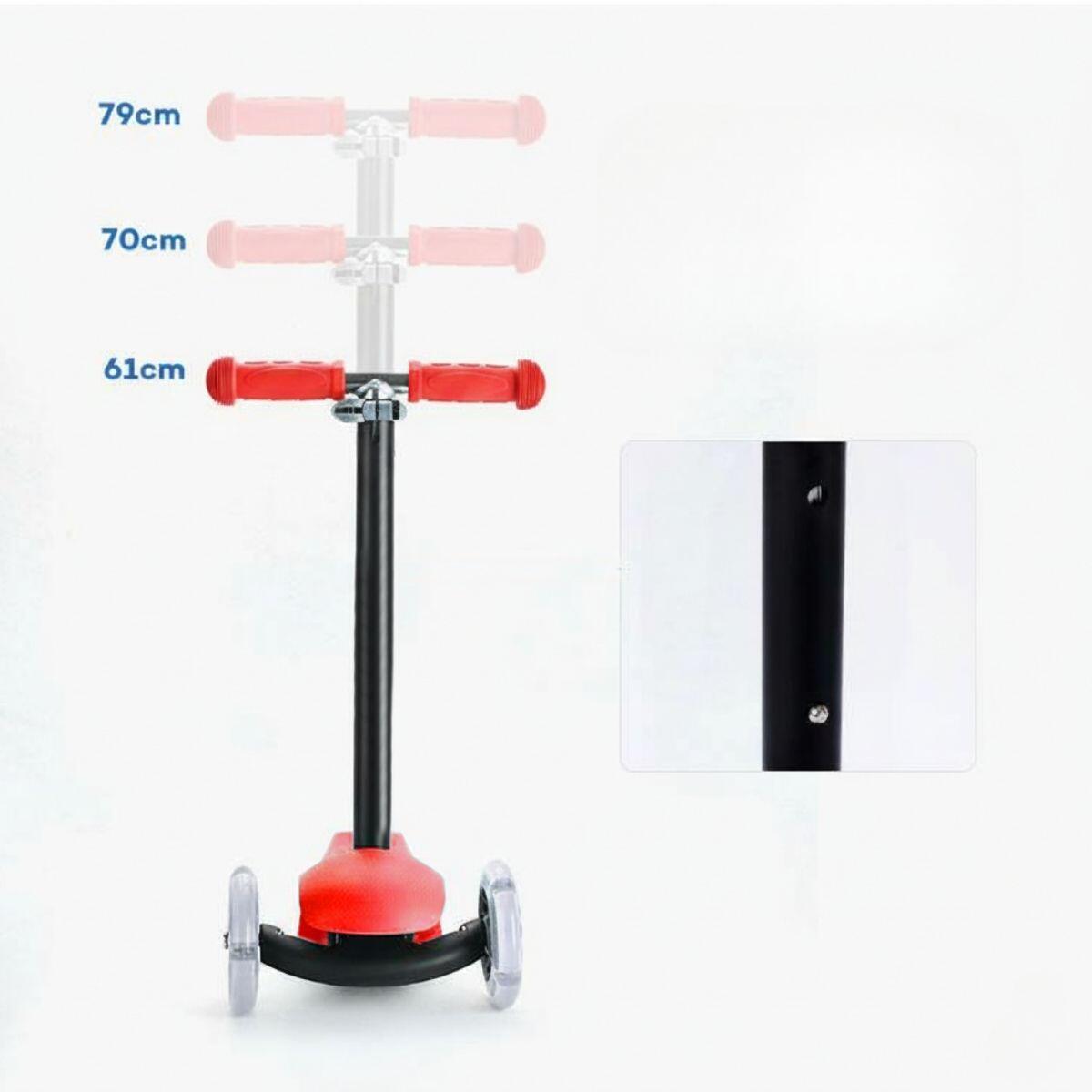Bambini Monopattino 3 Ruote LED Regolabile Limbo Rosso 4/7