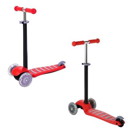 Enfant Trottinette 3 Roues LED Réglable Limbo Agile Rouge