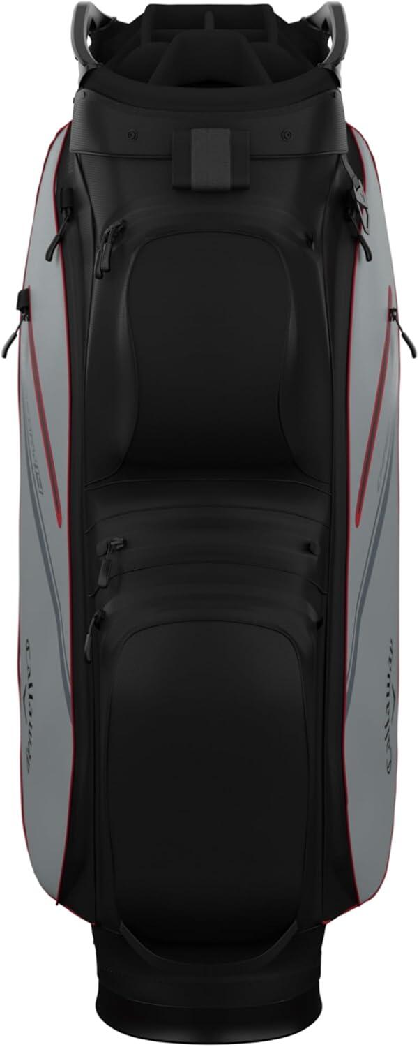 Callaway Chase Dry 14 Cart Bag, Saco de golfe para carrinho, Preto/Cinza/Vermelh 3/5