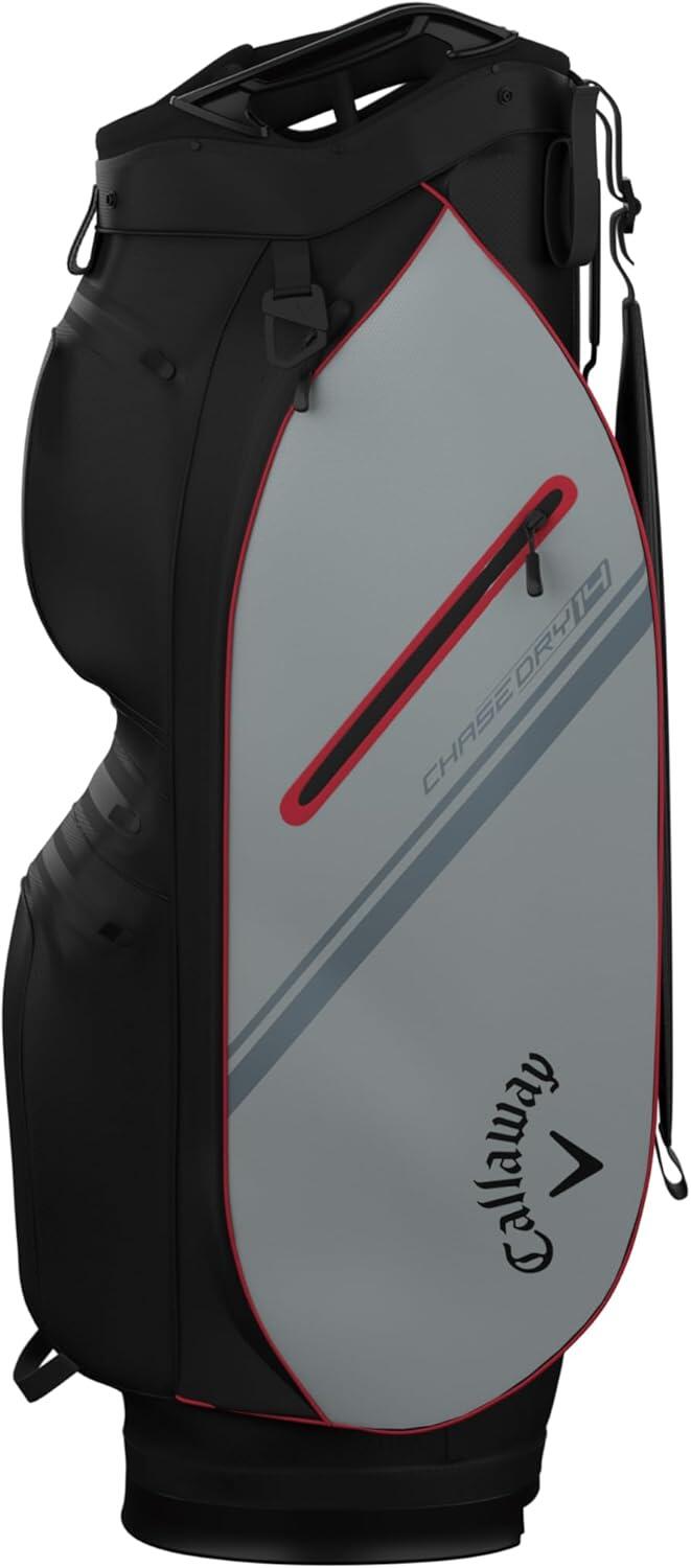 Callaway Chase Dry 14 Cart Bag, Saco de golfe para carrinho, Preto/Cinza/Vermelh 5/5