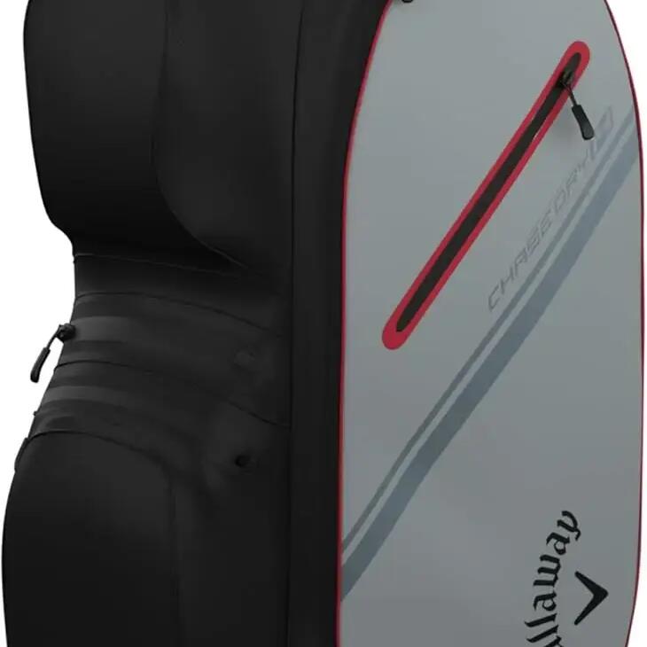 Sac de golf Callaway Chase Dry 14 pour chariot, noir/gris/rouge