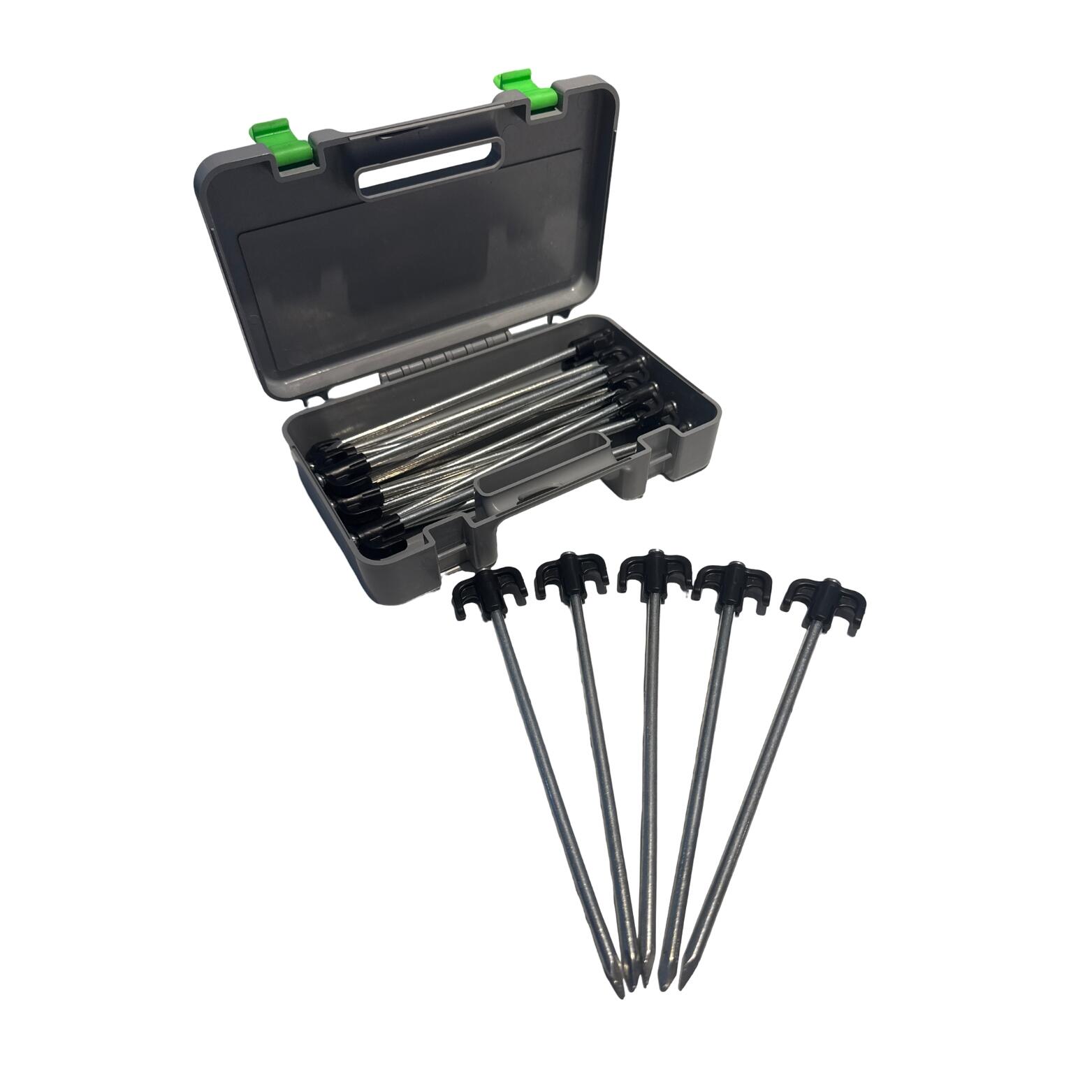 CARP FISHING BIVVY PEGS X 20 HEAVY DUTY CAMPING + RUBBER MALLET FOR