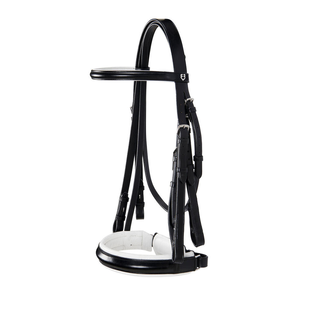 Smooth leather dressage bridle
