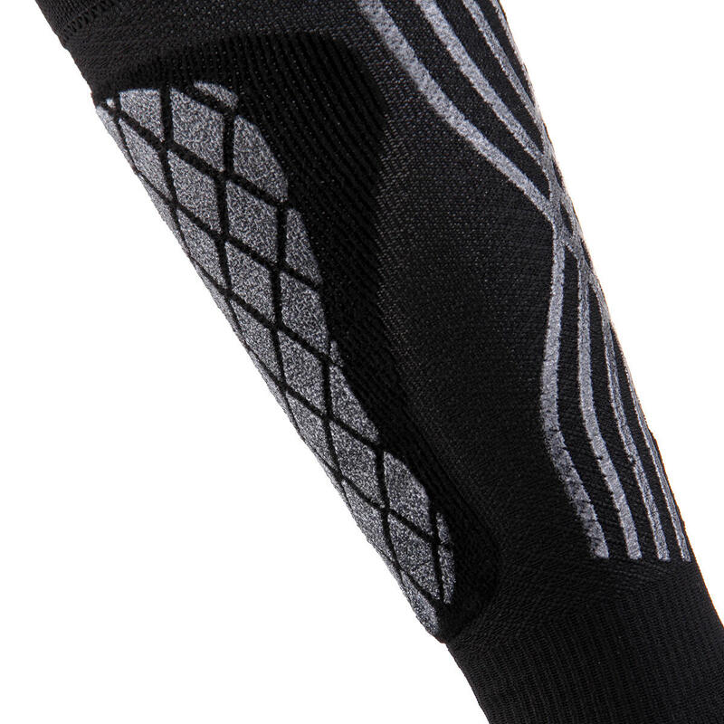 Chaussettes Crossfit adulte protège-tibias silicone éponge Kinesiotaping noir