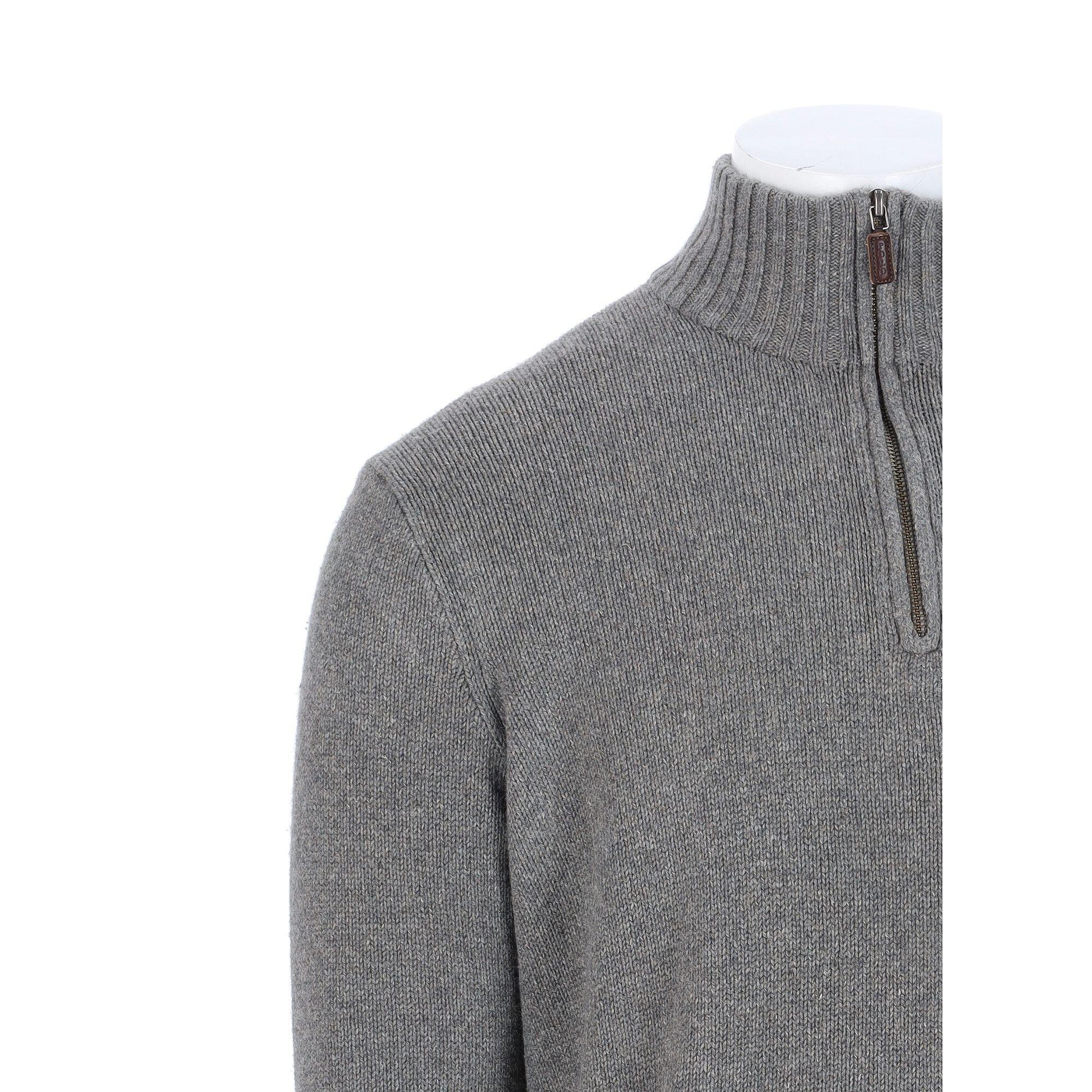 Maglione grigio in seta e cashmere da uomo 6/7