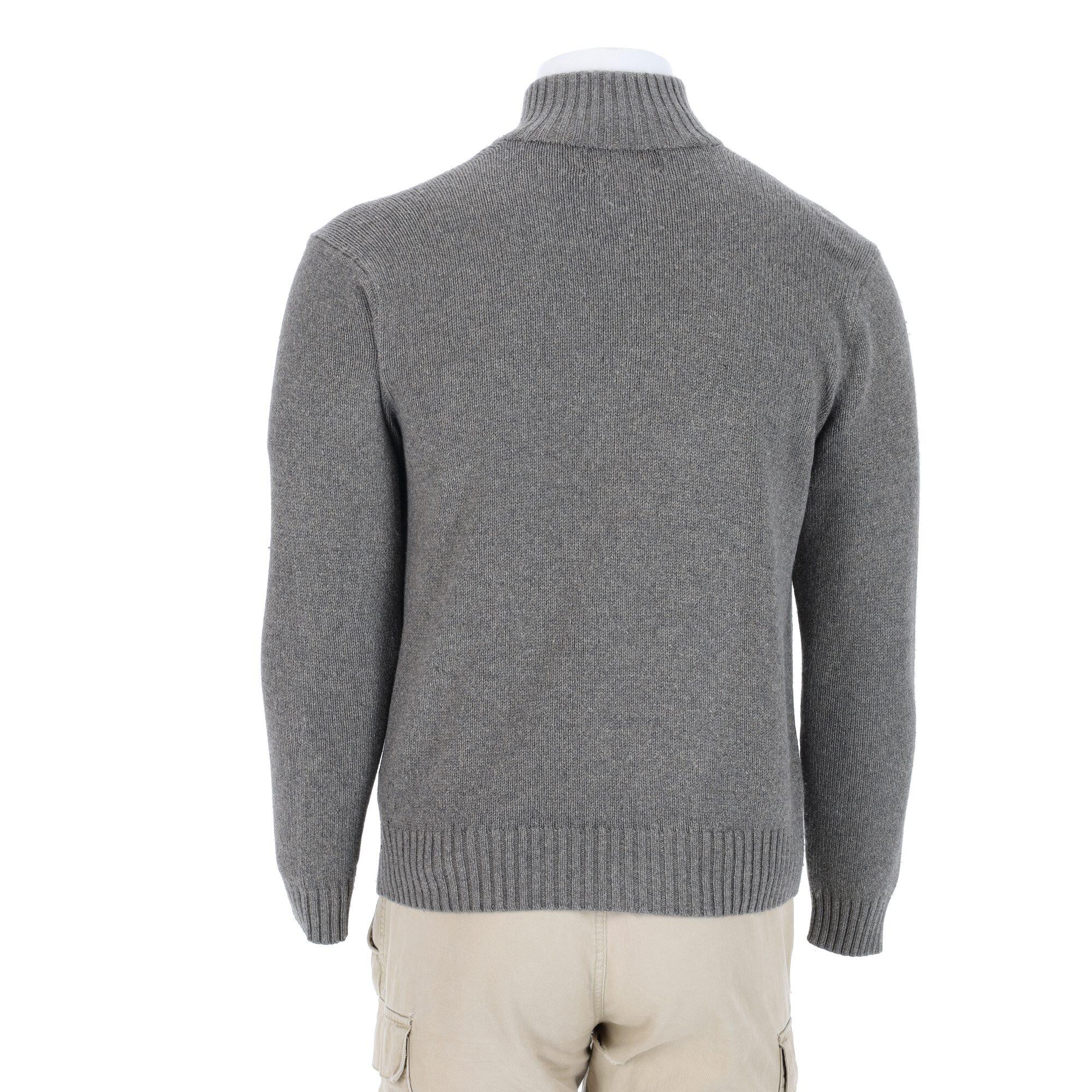 Maglione grigio in seta e cashmere da uomo 2/7