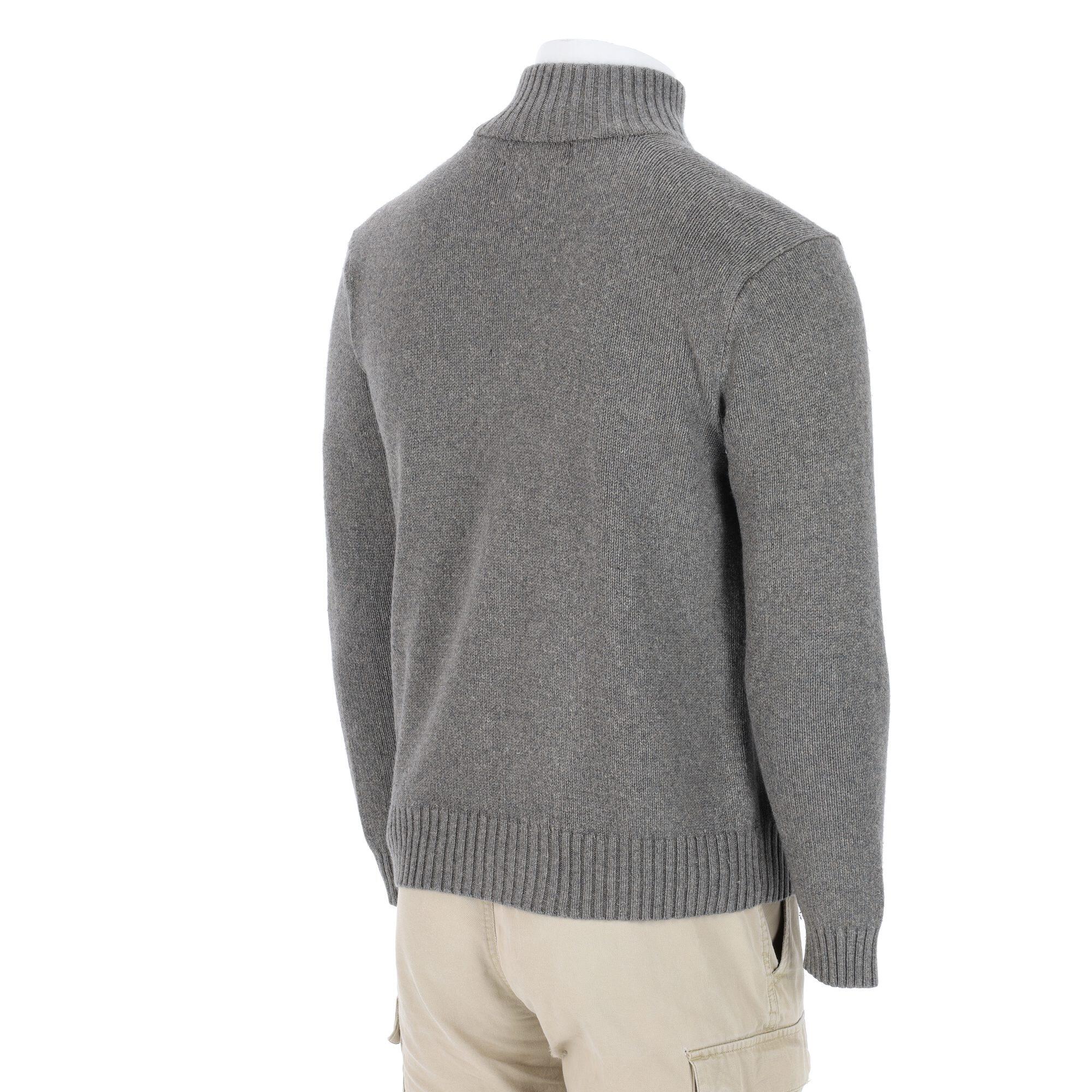Maglione grigio in seta e cashmere da uomo 5/7