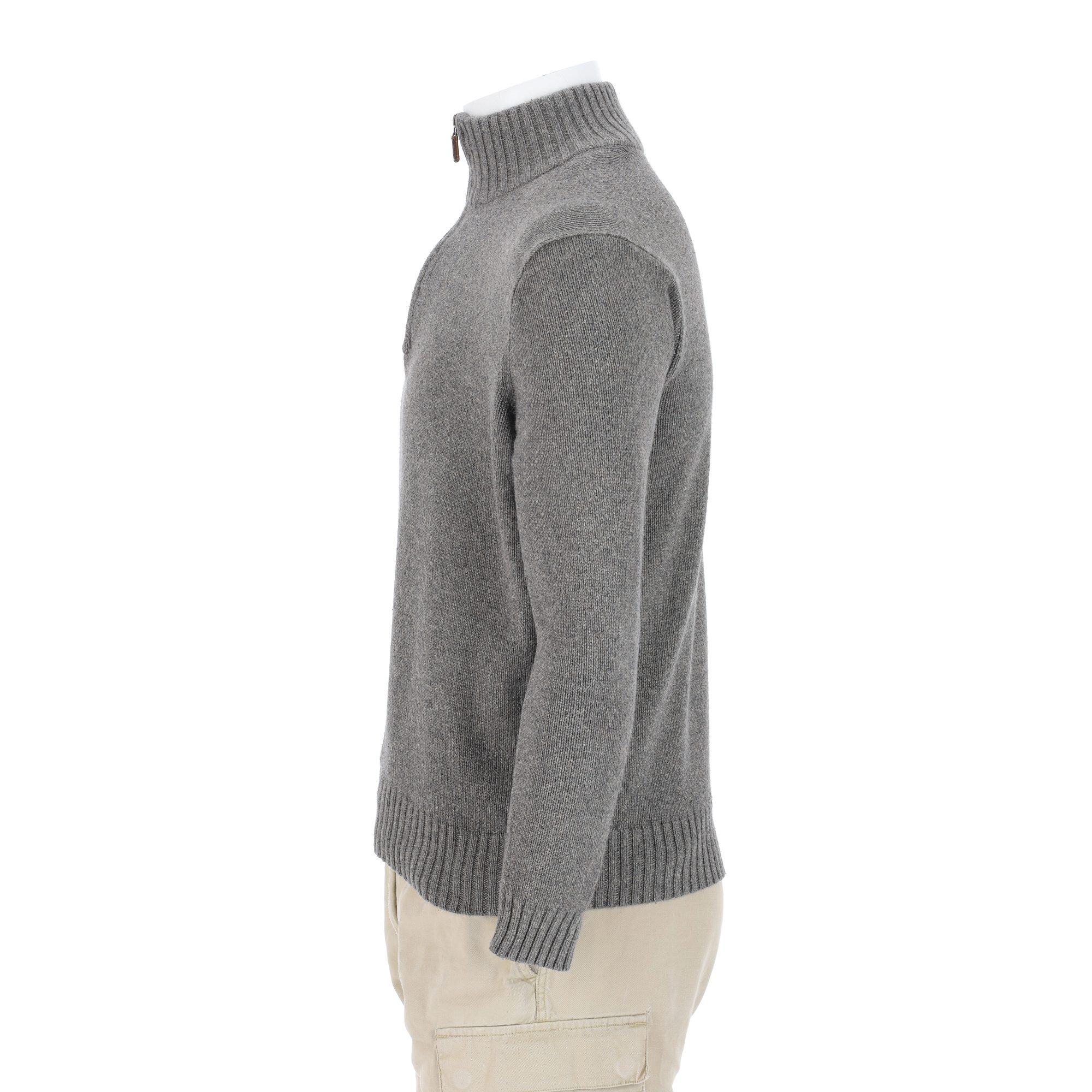 Maglione grigio in seta e cashmere da uomo 4/7