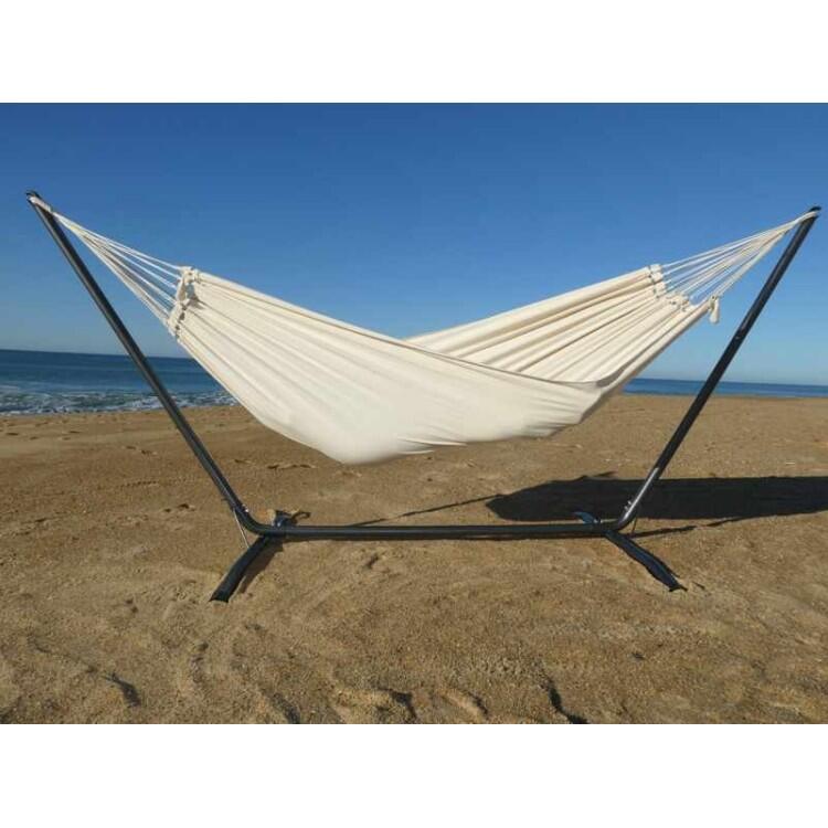Tropical Hamac - suporte de rede INKA L + Rede Caribe L cru algodão 3/5