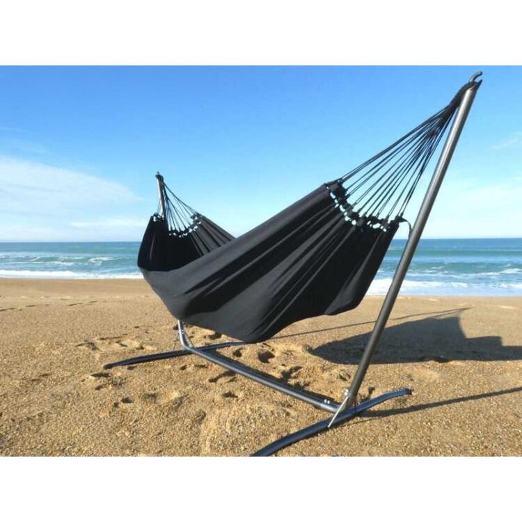 Tropical Hamac - Cama de rede com suporte INKA L com Cloud Black 2/5