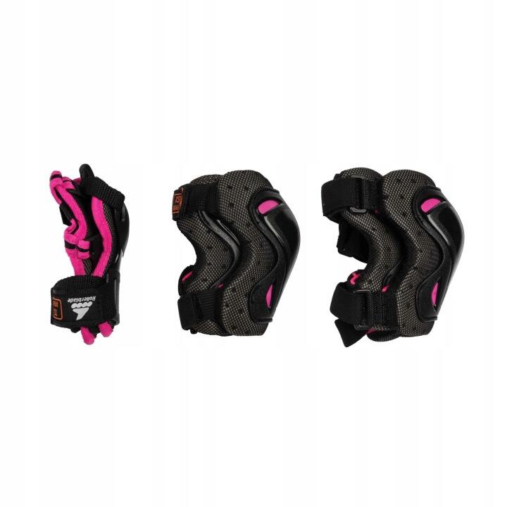 Zestaw ochraniaczy Rollerblade Skate Gear Junior 3 Pack Black Pink