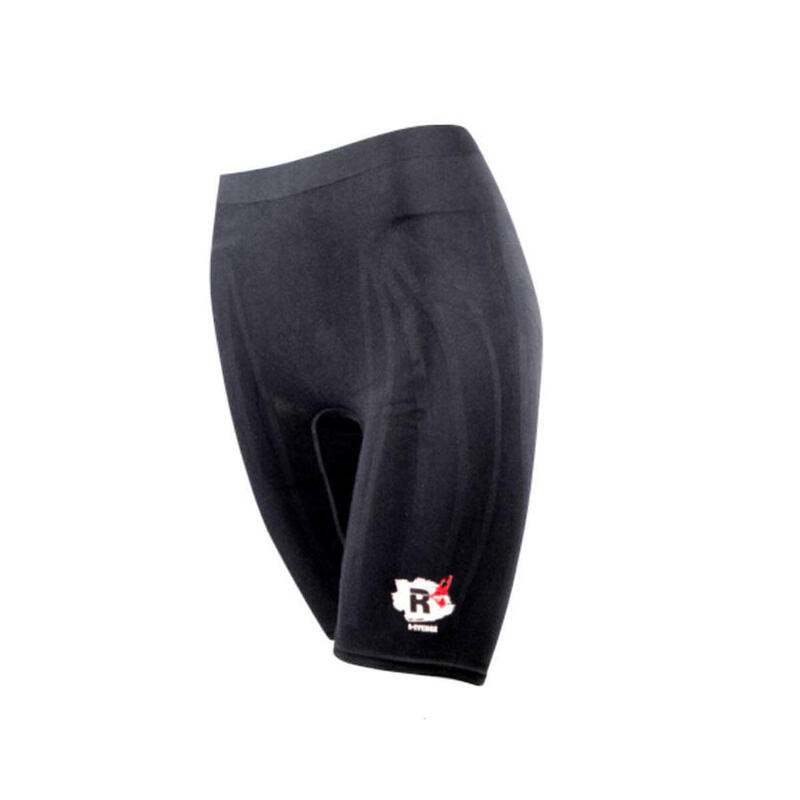 Short técnico hombre running fitness cardio training kinesiotaping negro
