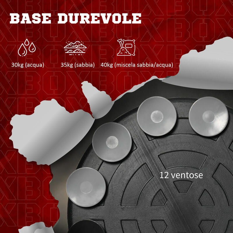 Sac de box SPORTNOW, cu bară pivotantă, minge rapidă și suport pentru box