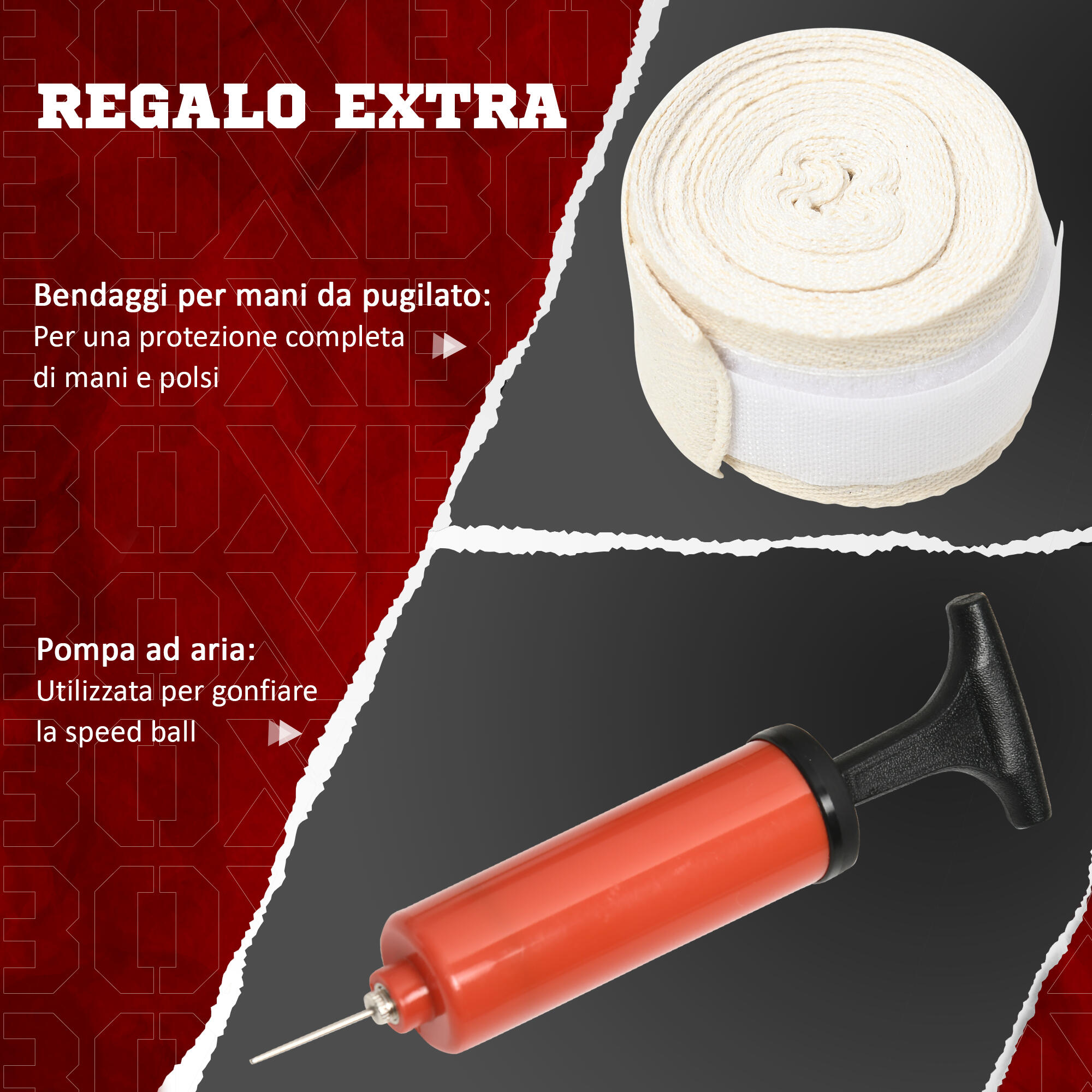SPORTNOW Sacco Boxe da Terra con Barra Girevole, Speedball e Colpitore 7/8