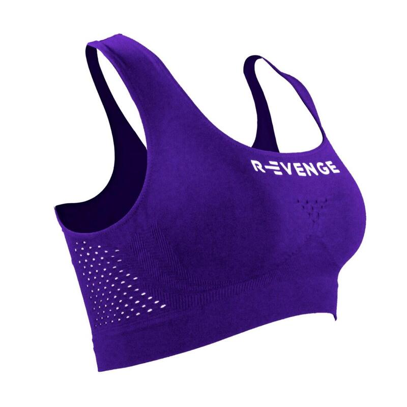 Brassiere Femme Running Fitness Protection taping Violet Foncé