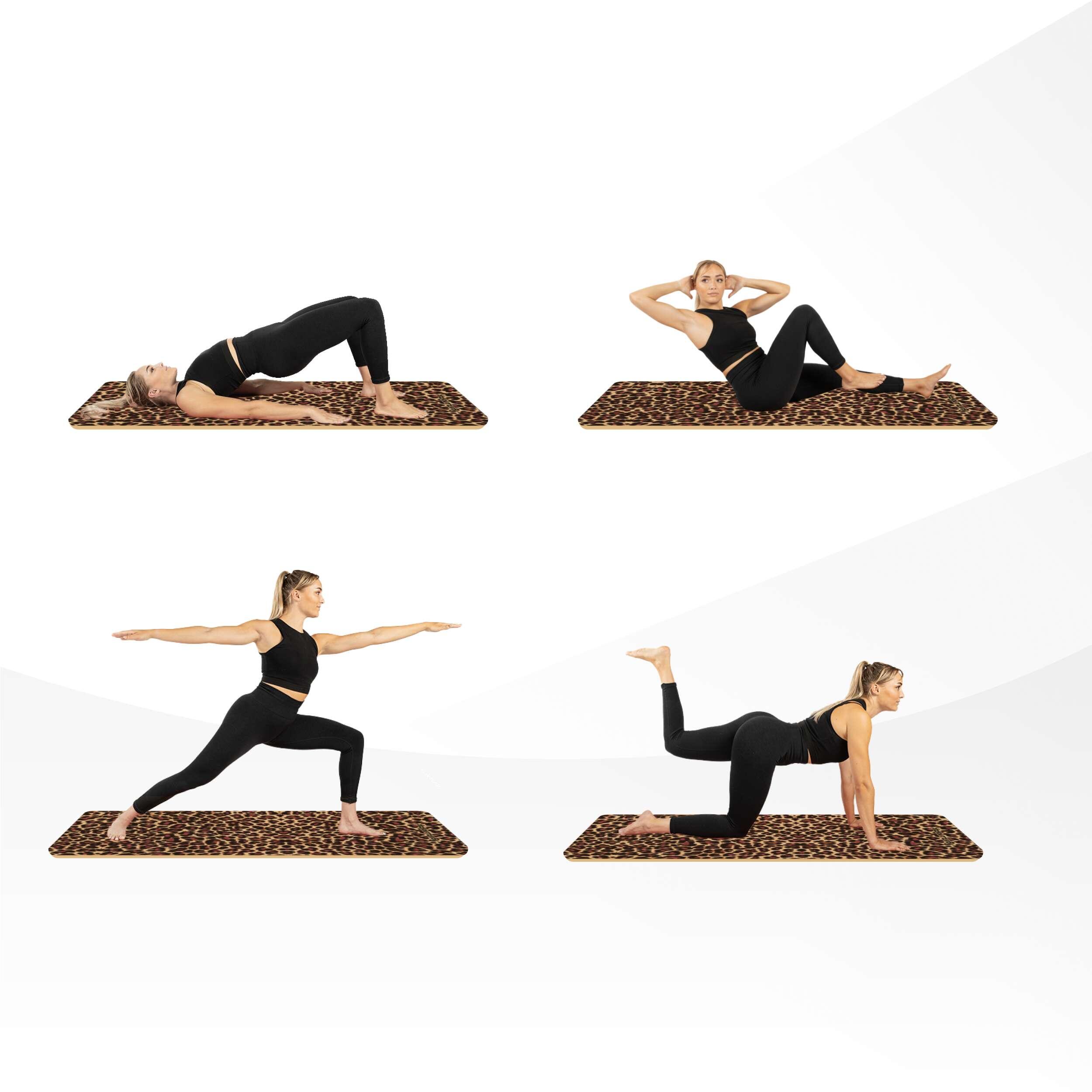 Tappetino Yoga TPE 8mm – Fitness – Sport – 183x61x0,8 cm – Leopardato 4/7