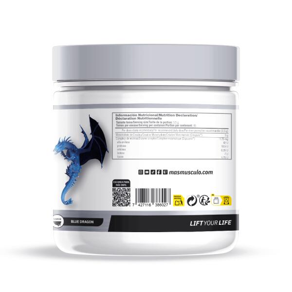 Créatine Creapure - 300g Dragon bleu de MASmusculo 3/6