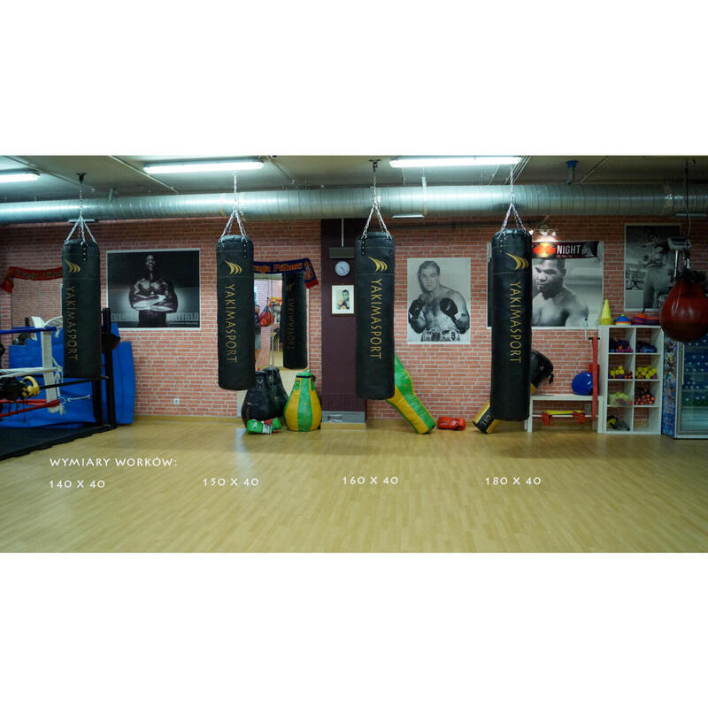 Worek bokserski treningowy Yakimasport wypełniony 180x40 cm