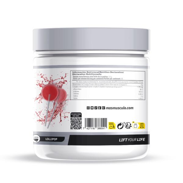 Creatina Monohidrato (Creapure®) - 300g Lollipop MASMUSCULO 3/5