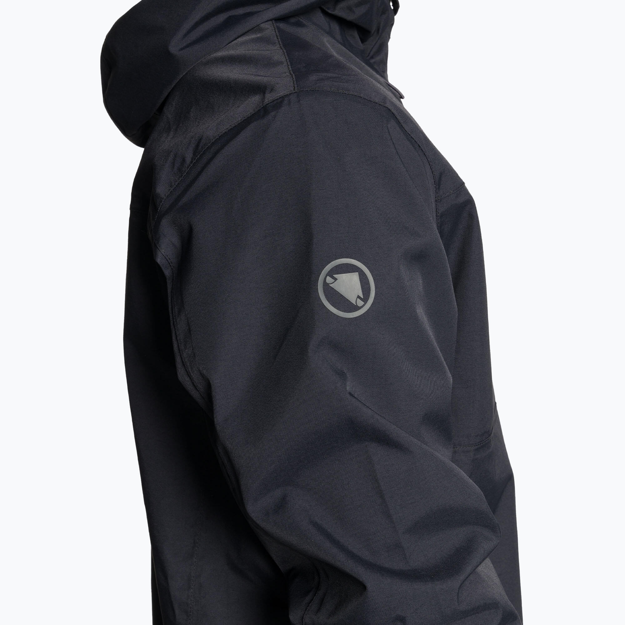 Herren Hardshell-Kapuzenjacke Mit Sturmlasche Hinter Dem Frontreißverschluss 5/7