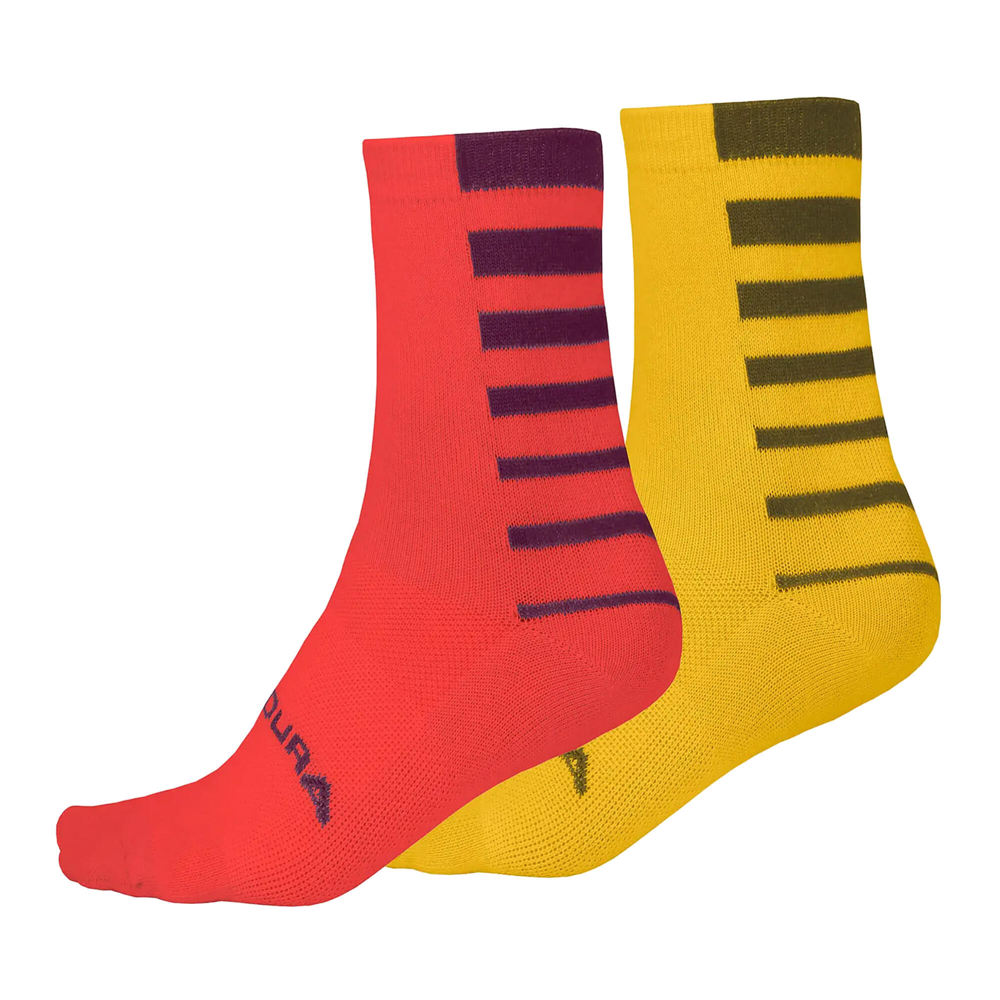 Meias Endura Coolmax Stripe 2 pares 4/4